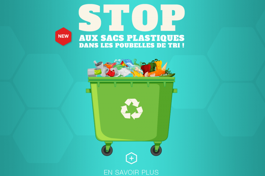 tri & déchets stop aux sacs plastiques poubelles de tri